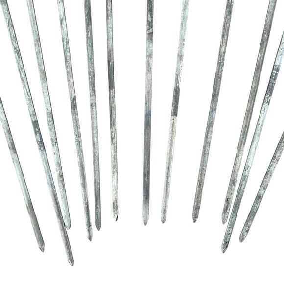 Vintage Brass Stainless Steel Kabob Skewers Set of 12 - Picture 6 of 6